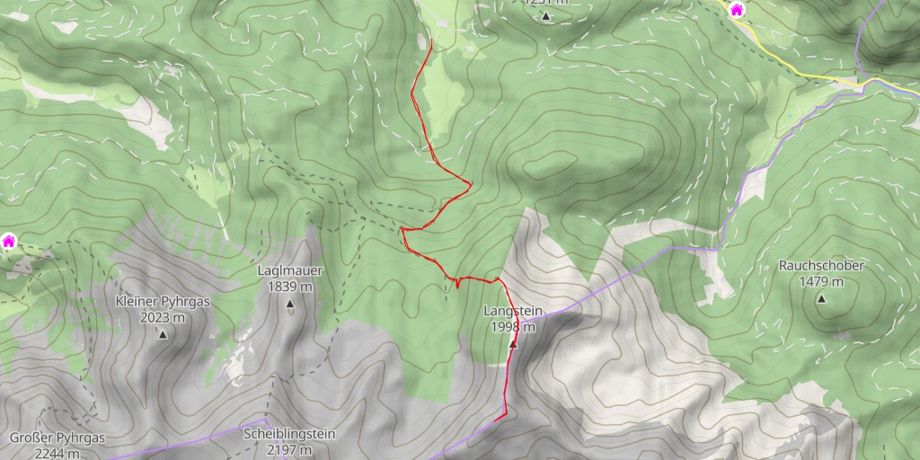 Map of the trail for Kreuzmauer