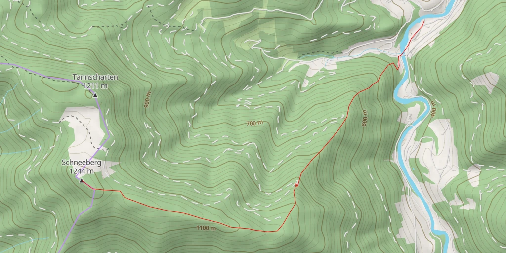 Carte de l'itinéraire :  Schneeberg