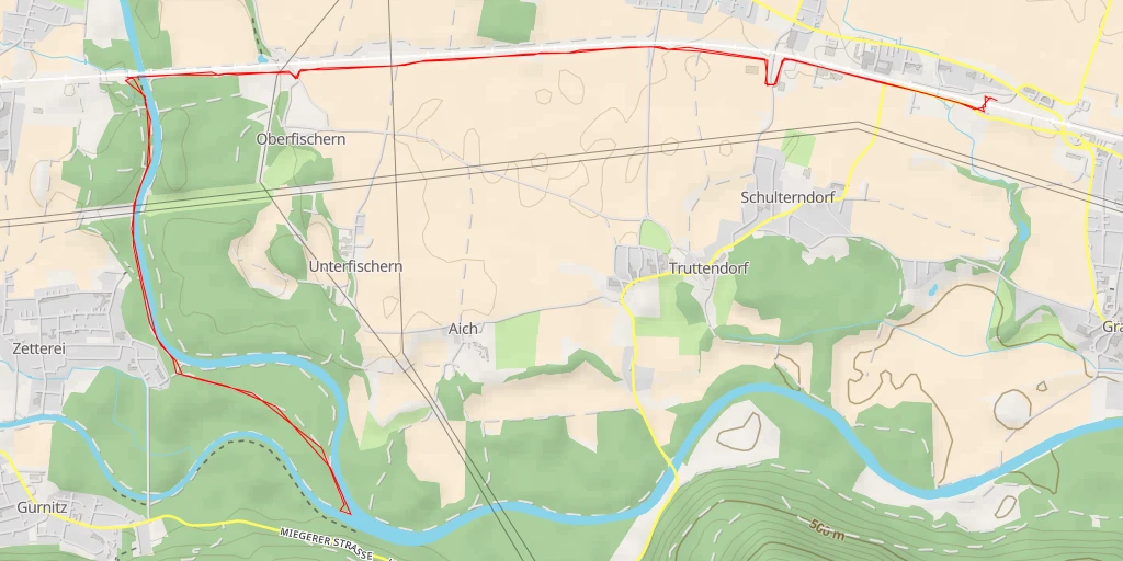 Map of the trail for Miegerer Straße - Miegerer Straße - Ebenthal in Kärnten