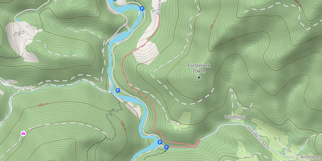 Map of the trail for Alte Anzenbachstraße