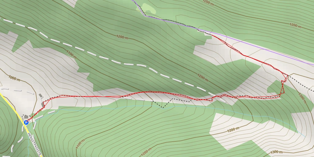 Map of the trail for Spitzenbergriedel