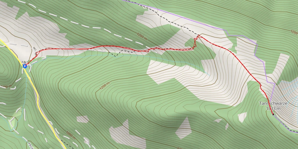 Map of the trail for Tannschwärze