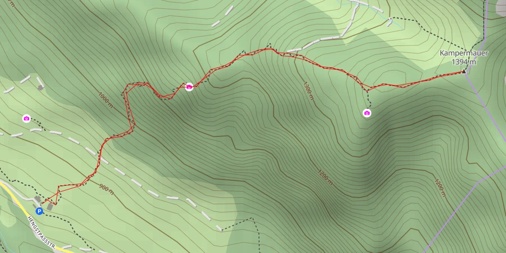 Map of the trail for Kampermauer