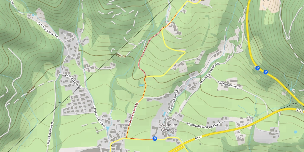 Map of the trail for Kletzenbergstraße - Kletzenbergstraße