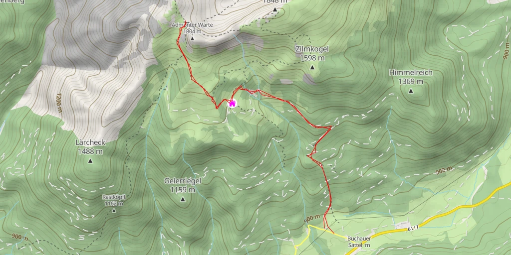 Map of the trail for Admonter Haus