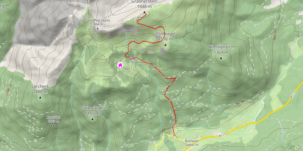 Carte de l'itinéraire :  Grabnerstein