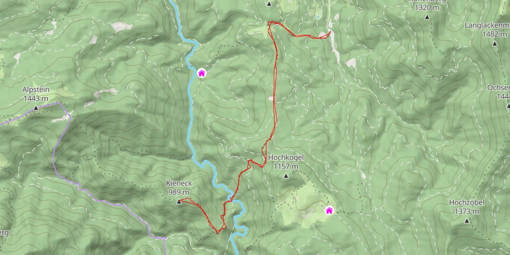 Map of the trail for Kieneck