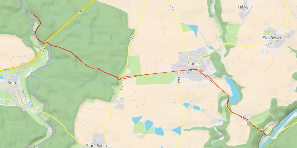 Map of the trail for Ivova studánka - 29