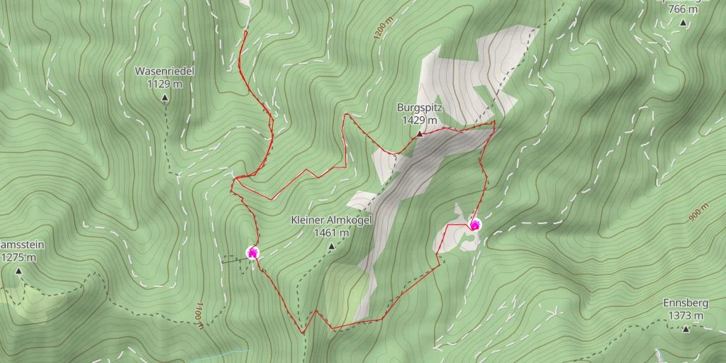 Map of the trail for Stallburgalm