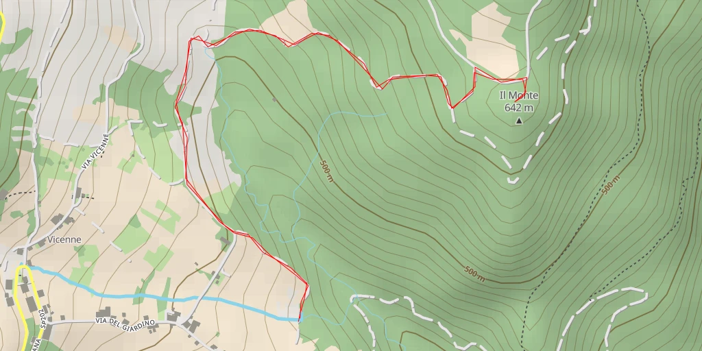 Carte de l'itinéraire :  Il Monte