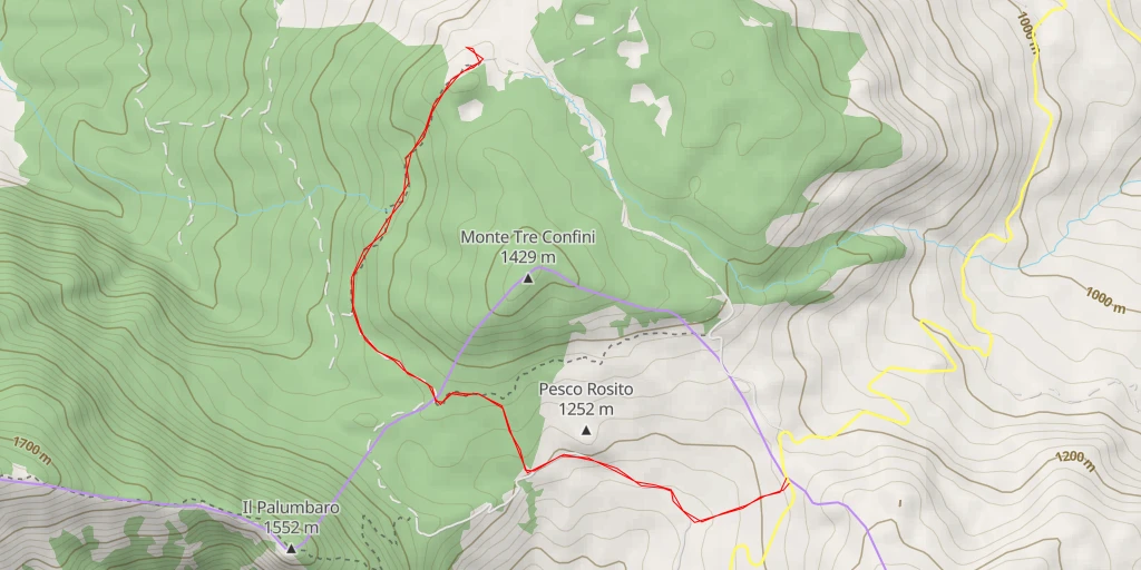 Map of the trail for Sentiero Cai 132