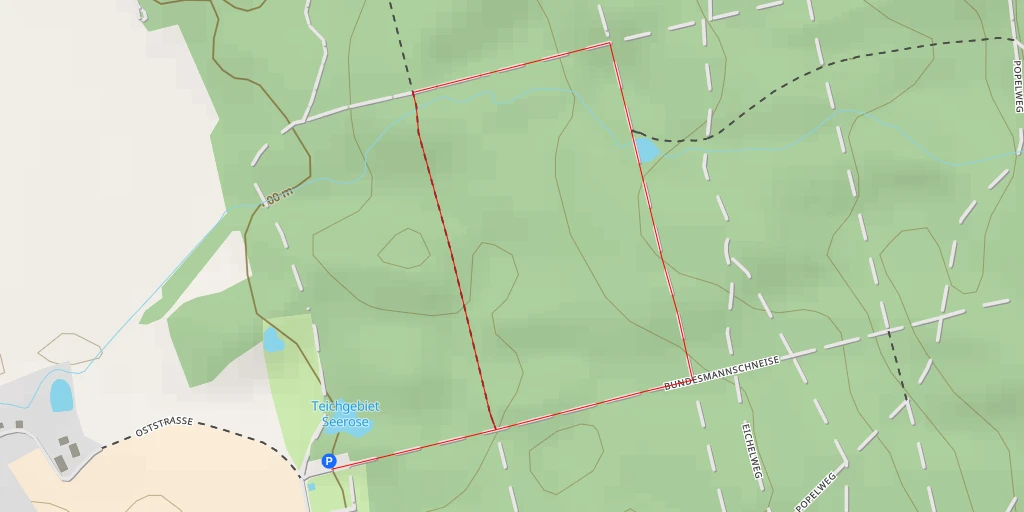 Map of the trail for Bundesmannschneise - Kottmar