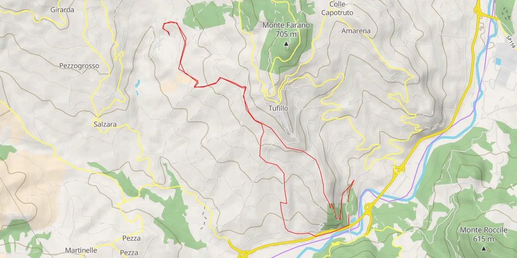 Map of the trail for Tufillo