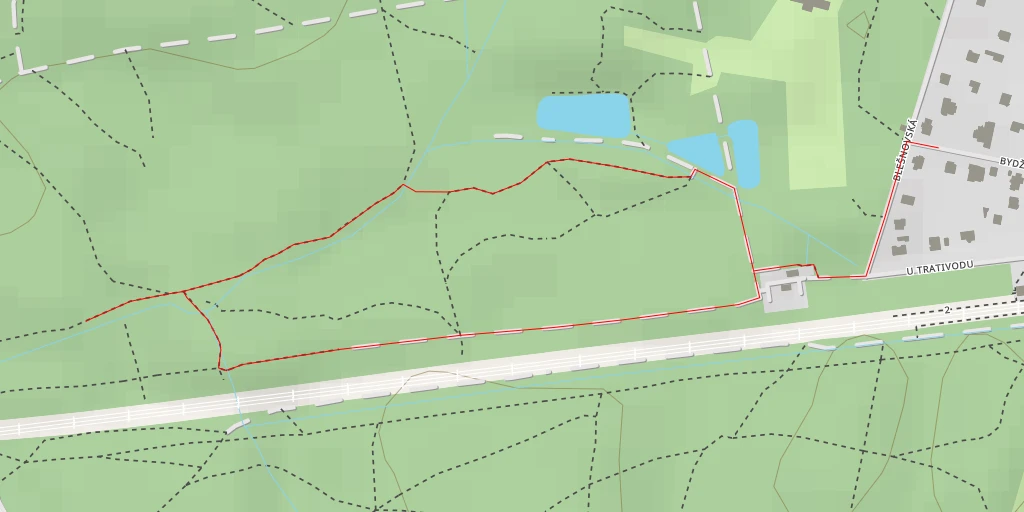 Map of the trail for Pilovská - Hlavní město Praha