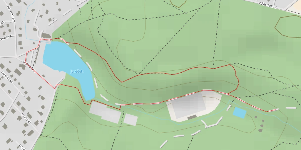 Map of the trail for V Žaludech