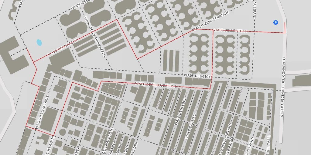 Map of the trail for Viale dei Narcisi - Viale dei Narcisi - Campobasso