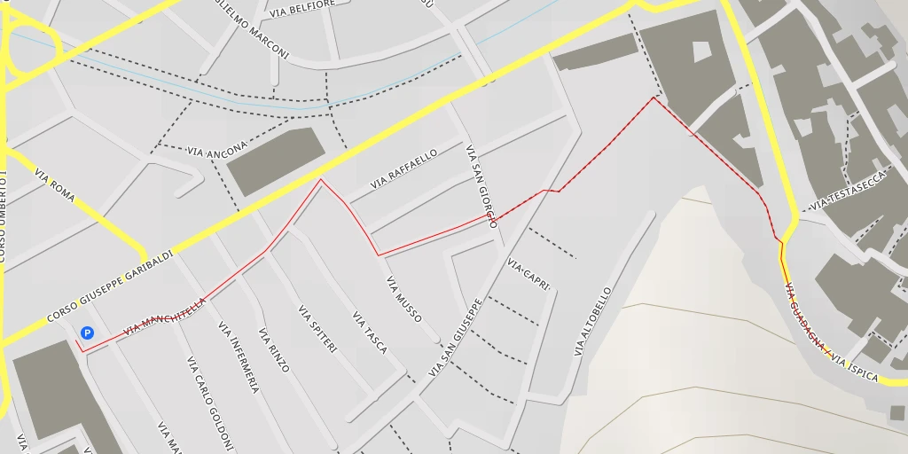 Map of the trail for AI - Ex Convento della Croce - Scicli