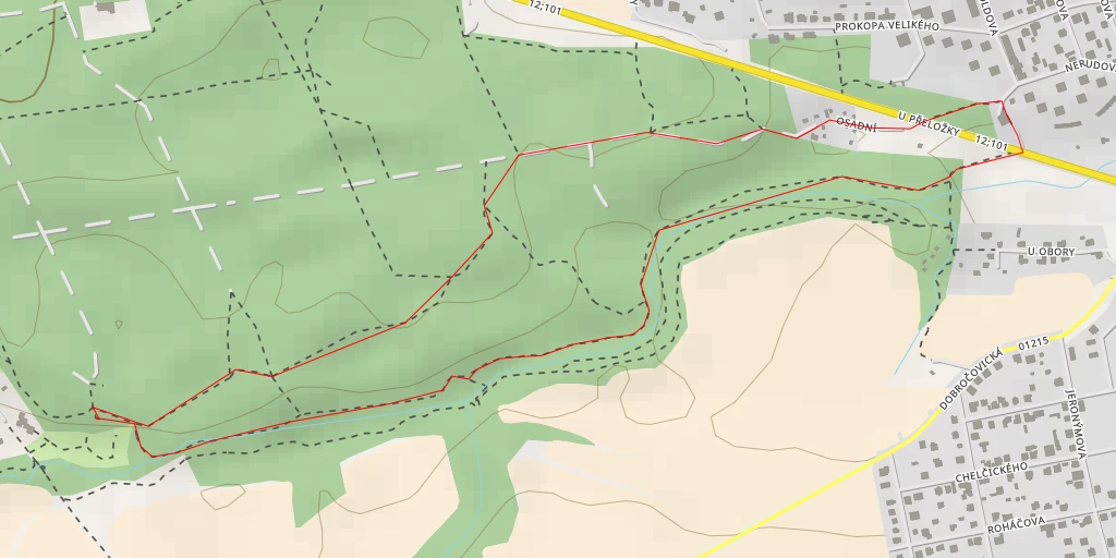 Map of the trail for K Oboře