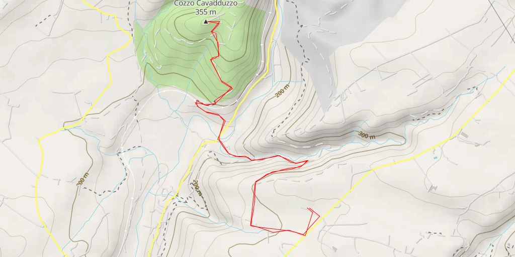 Carte de l'itinéraire :  Cozzo Cavadduzzo