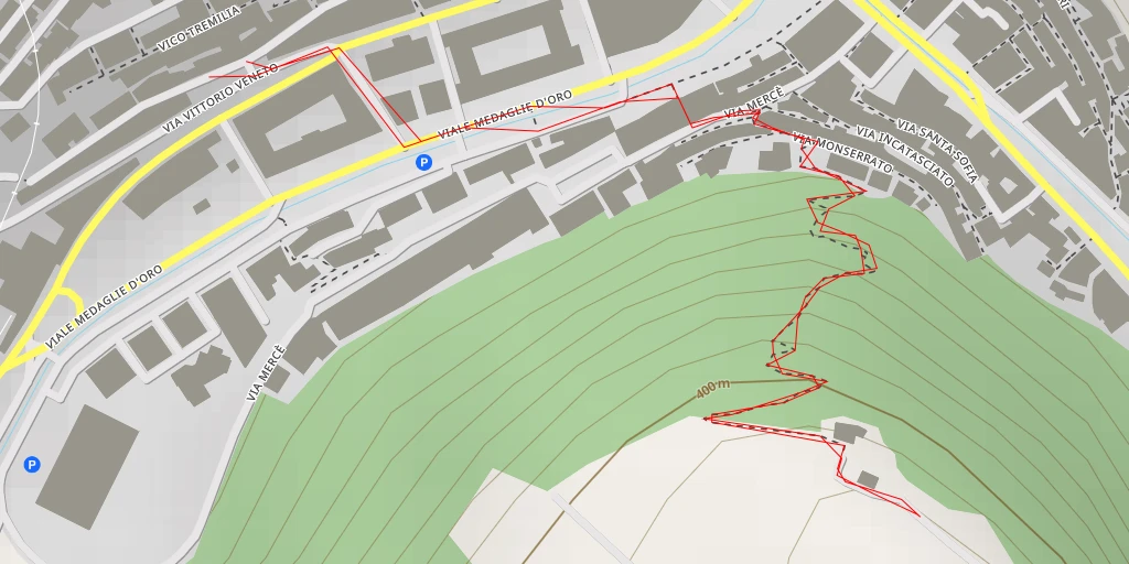 Map of the trail for AI - RAI - Modica