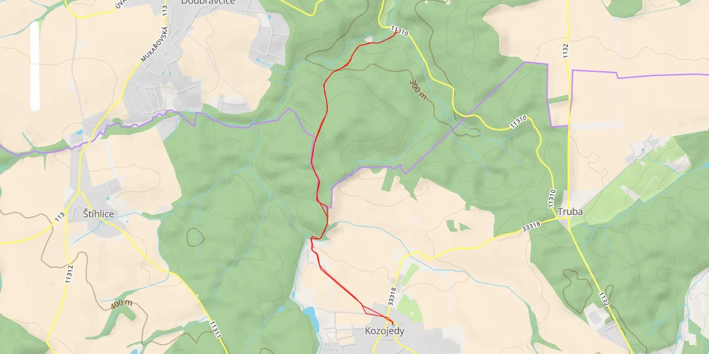 Map of the trail for 9. května