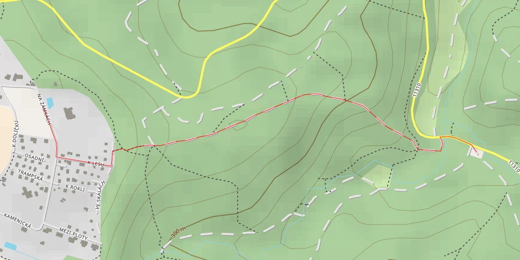 Map of the trail for Na Zámkách