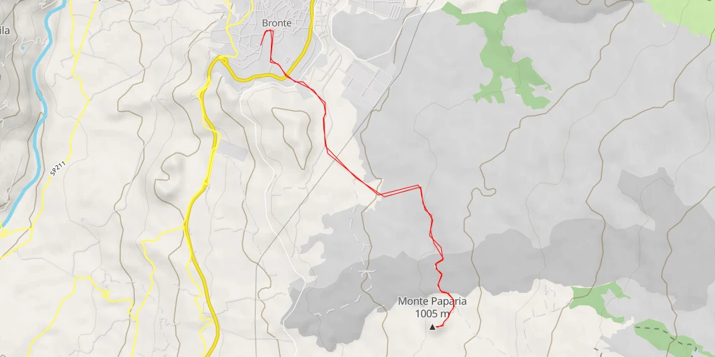 Map of the trail for Monte Paparia