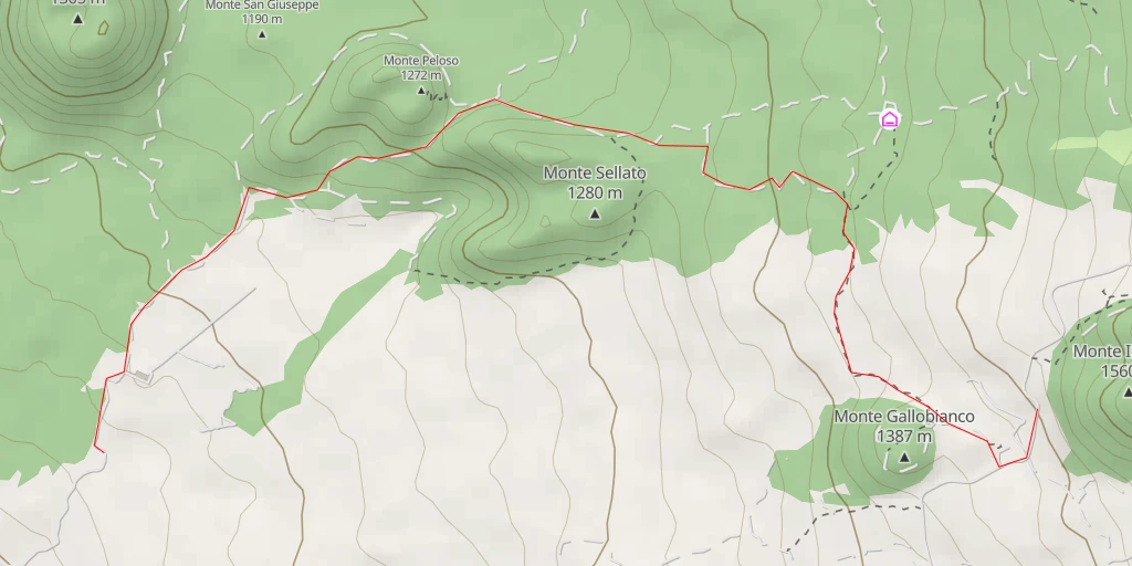 Carte de l'itinéraire :  Hornito di Monte Intraleo