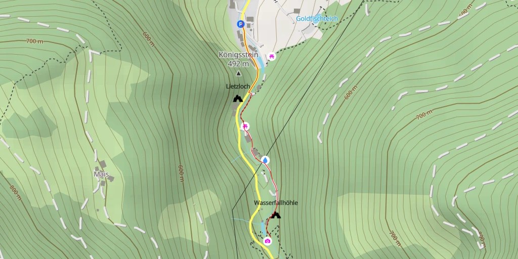 Carte de l'itinéraire :  Erlebnisbrücke - Ybbsitz