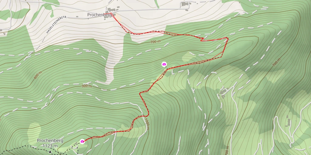 Carte de l'itinéraire :  Prochenberghütte - Ybbsitz