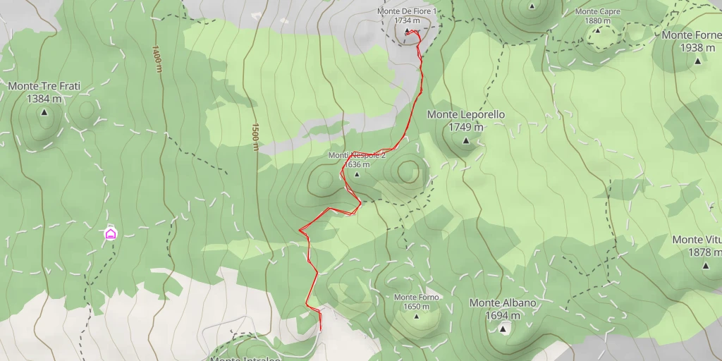 Map of the trail for Monte De Fiore 1