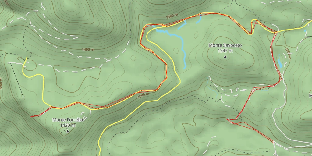 Map of the trail for AI - Ripe della Falconara - Volturara Irpina