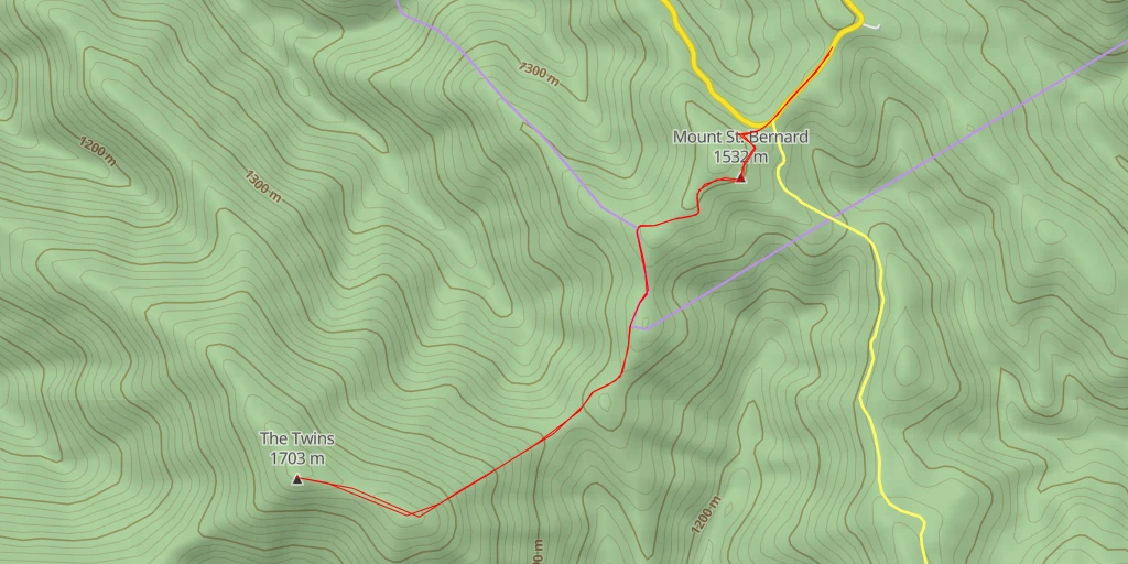 Map of the trail for The Twins