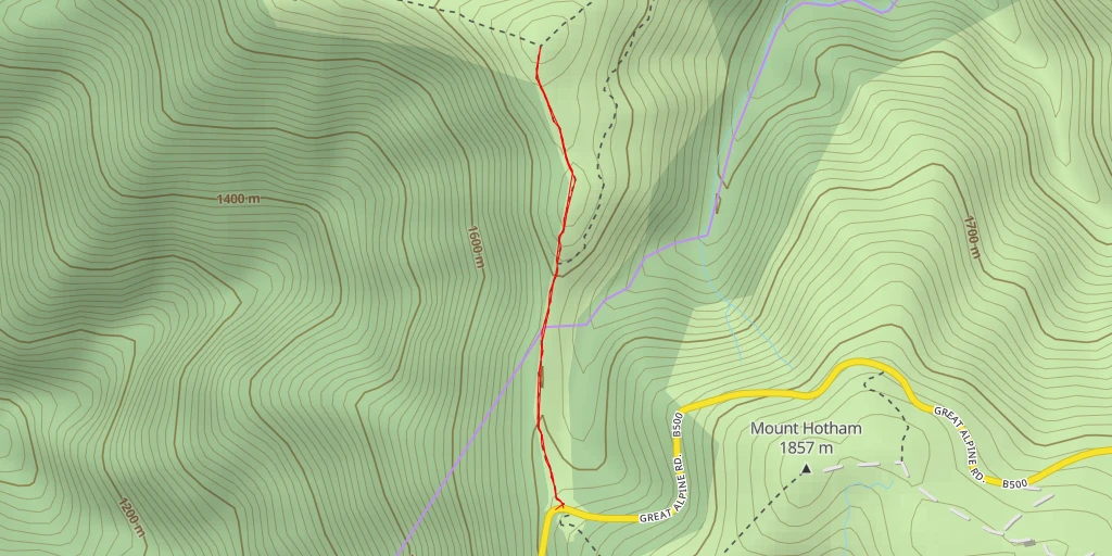 Map of the trail for Razorback Track - Razorback Track