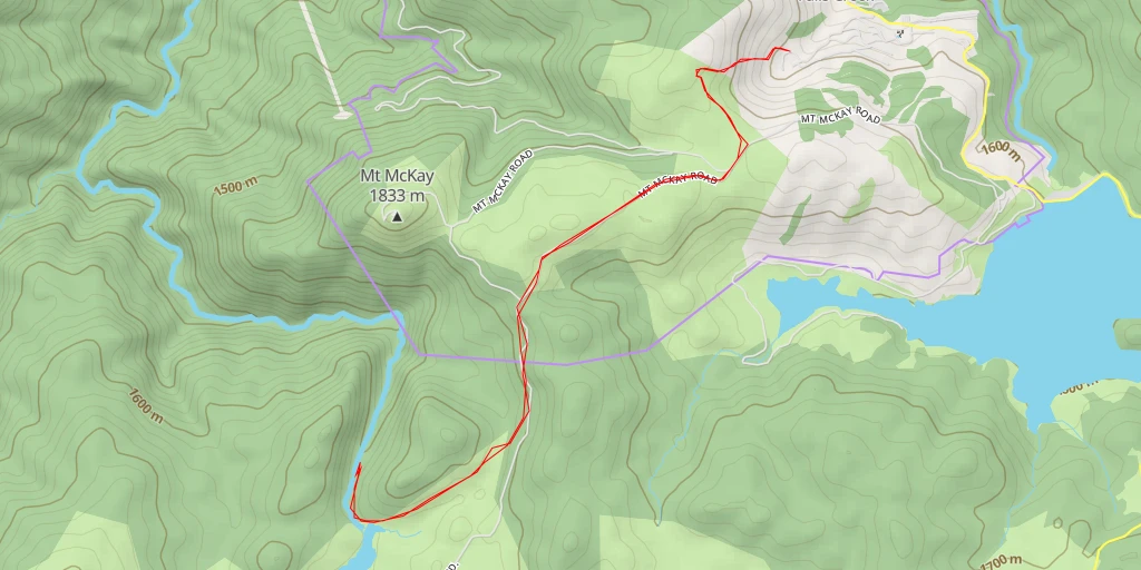 Map of the trail for Pretty Valley Road