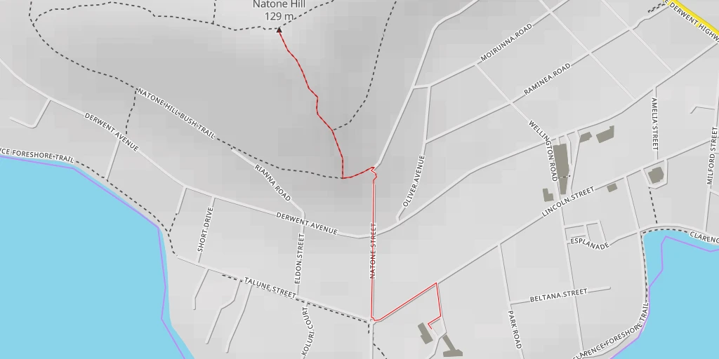 Map of the trail for Natone Hill