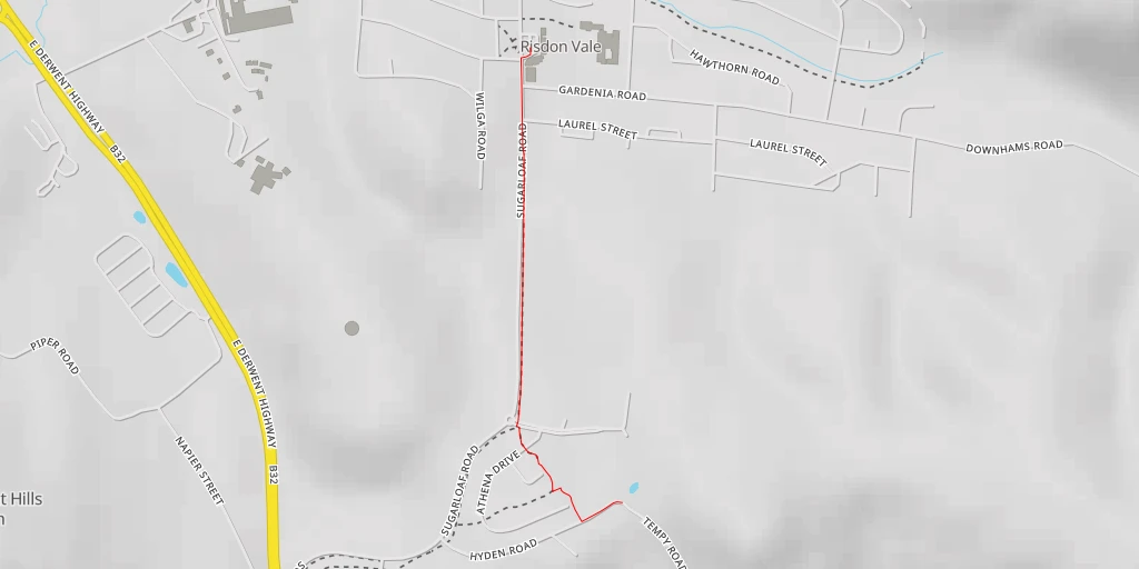 Map of the trail for Tempy Road - Tempy Road - Hobart