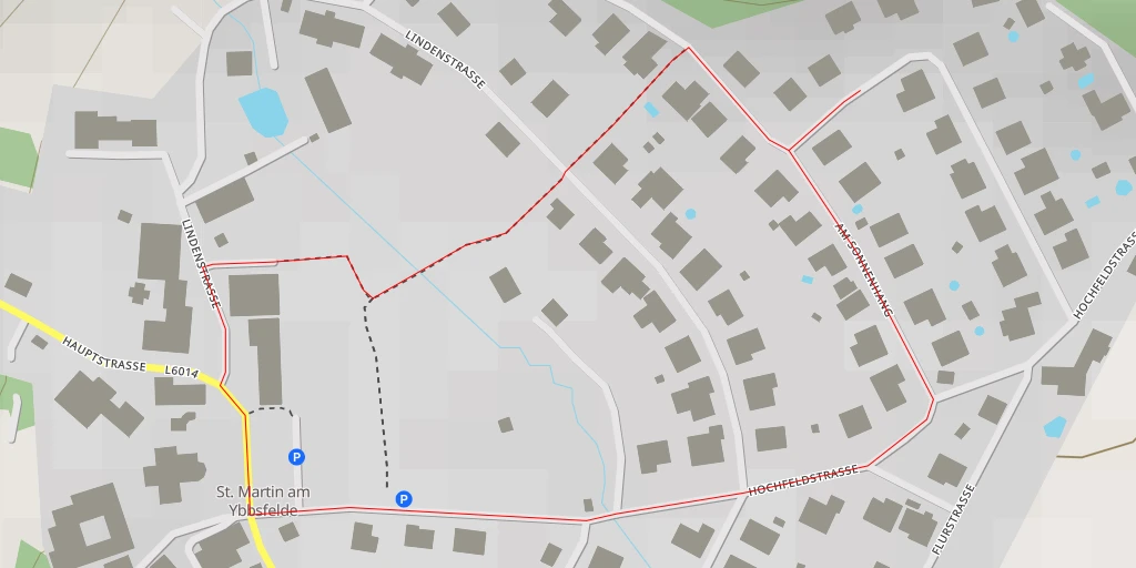 Carte de l'itinéraire :  Waldstraße - Sankt Martin-Karlsbach