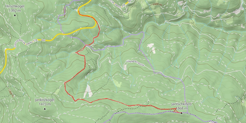 Map of the trail for Jantschkifels