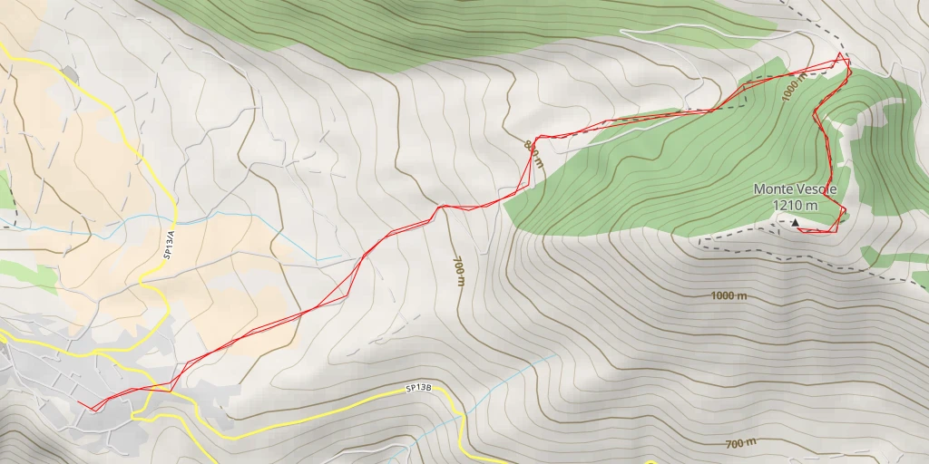 Carte de l'itinéraire :  Monte Vesole