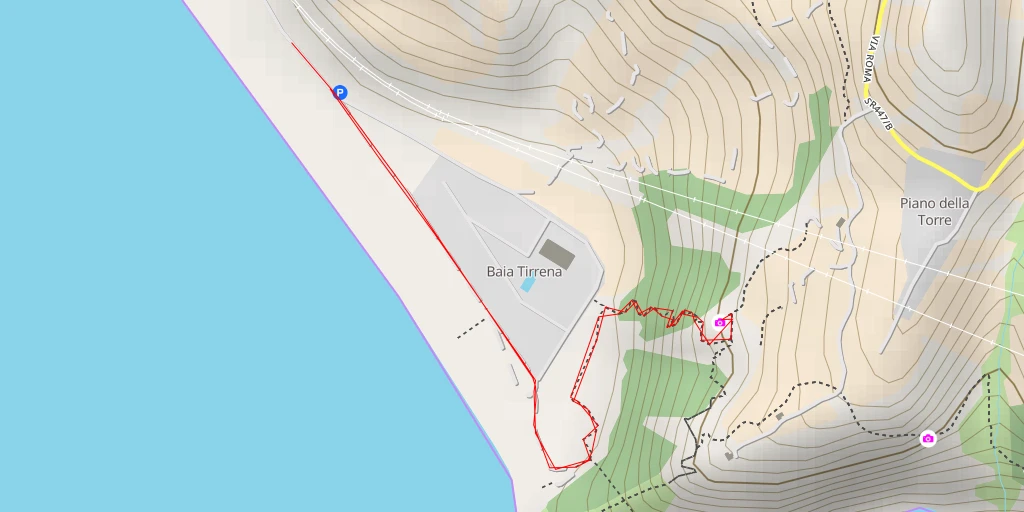 Map of the trail for Sentiero degli Innamorati