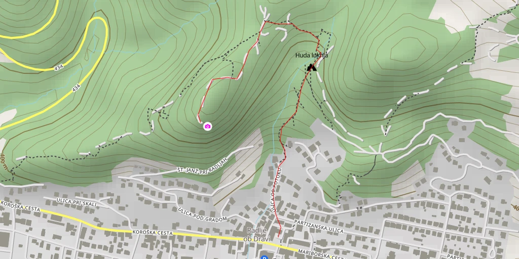 Map of the trail for Stari grad