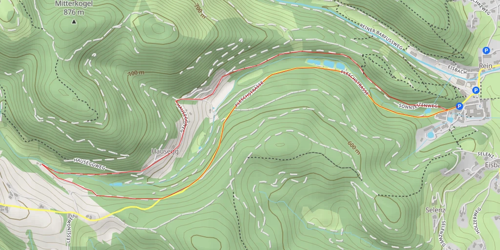 Map of the trail for Glöcklmühleweg - Glöcklmühleweg