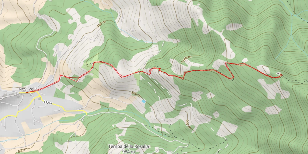 Map of the trail for AI - Vaddilonga - Novi Velia