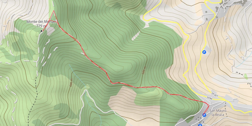 Map of the trail for Monte dei Monaci