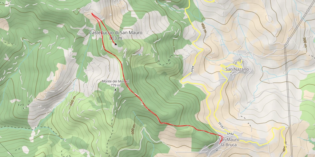 Map of the trail for Castelluccio di San Mauro