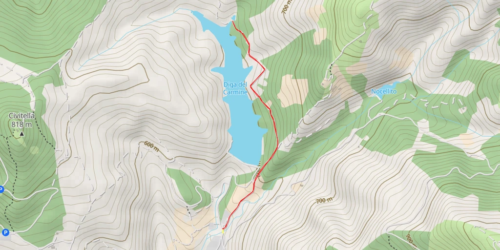 Map of the trail for Pellare