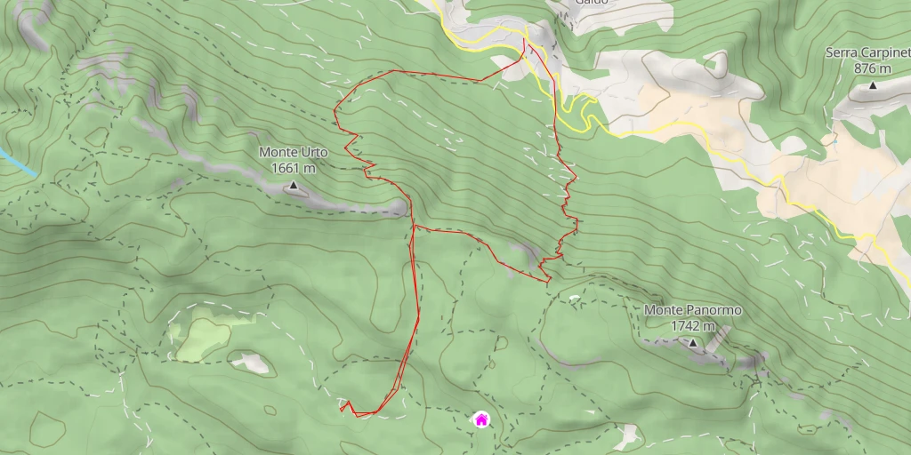 Carte de l'itinéraire :  rifugio Rizzo