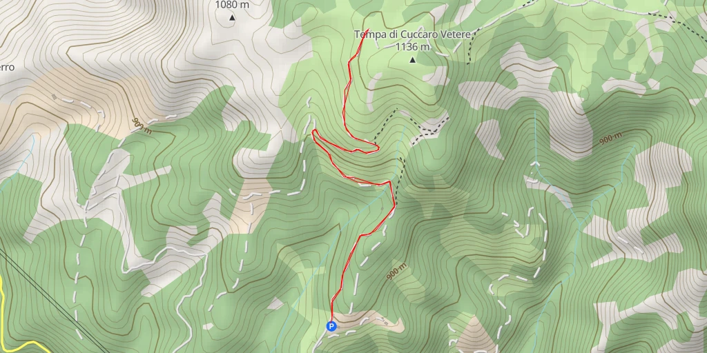 Map of the trail for AI - Tempa di Cuccaro Vetere