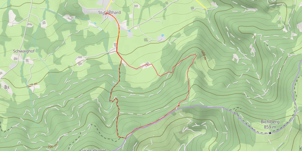 Carte de l'itinéraire :  Texingtaler Panorama-Platzl